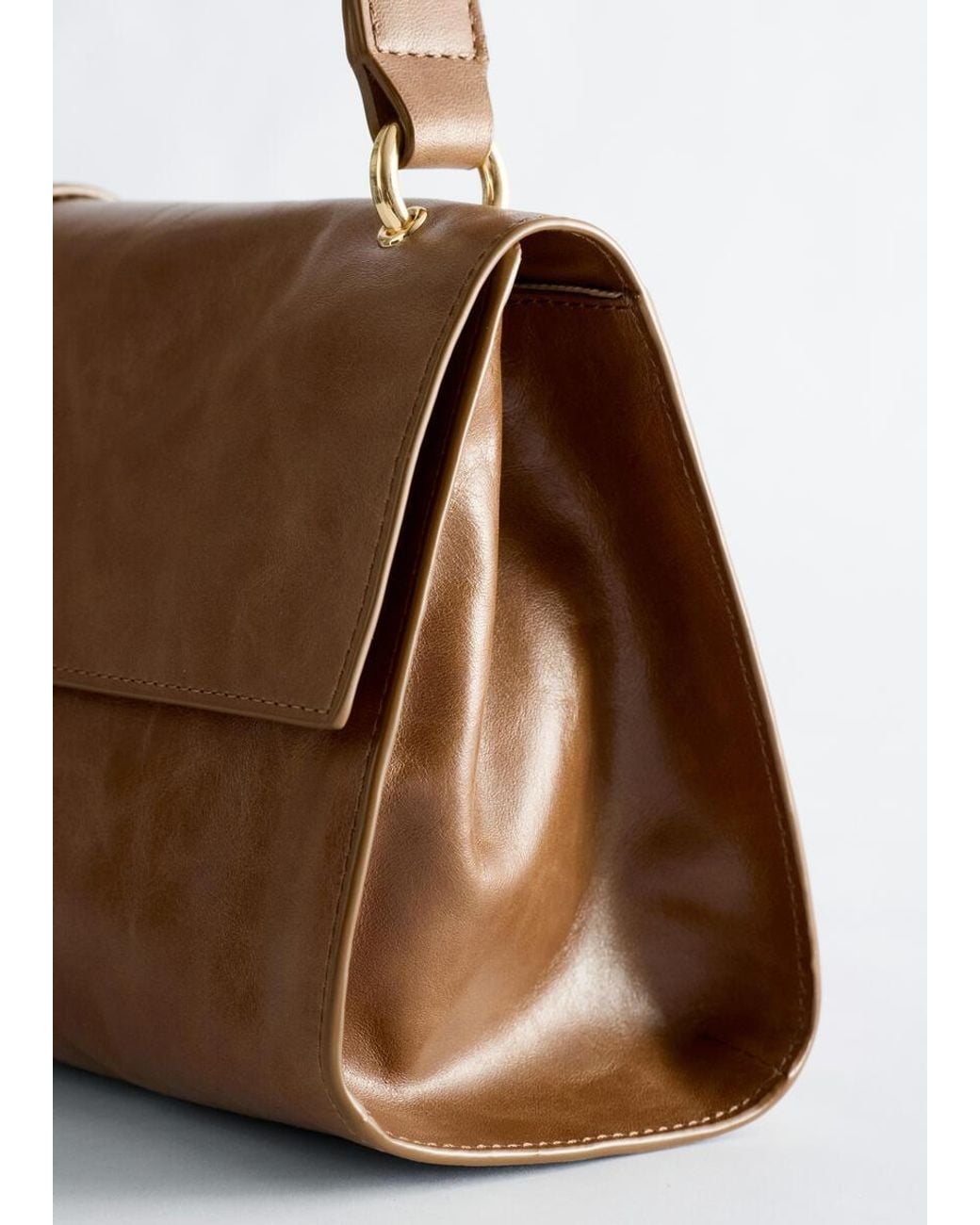 & Other Stories White Leather Shoulder Bag