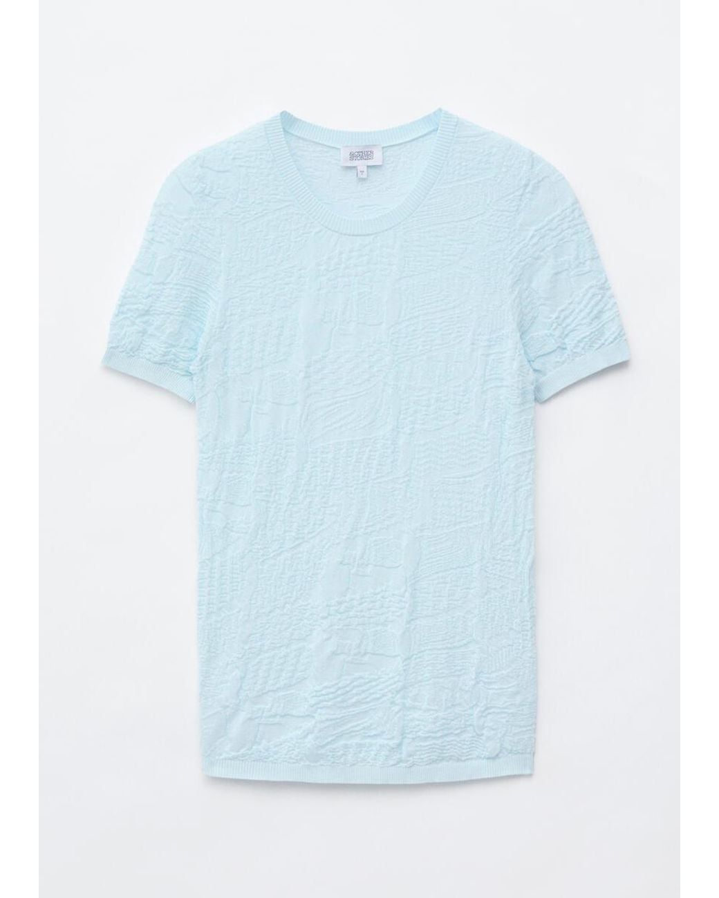 & Other Stories Gray Jacquard Knit T-Shirt