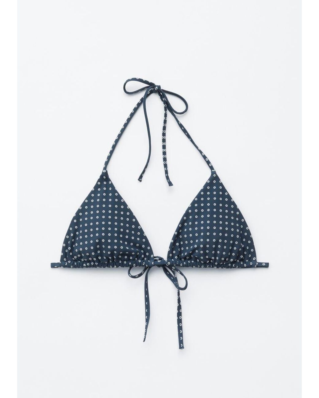 & Other Stories Black Triangle Bikini Top
