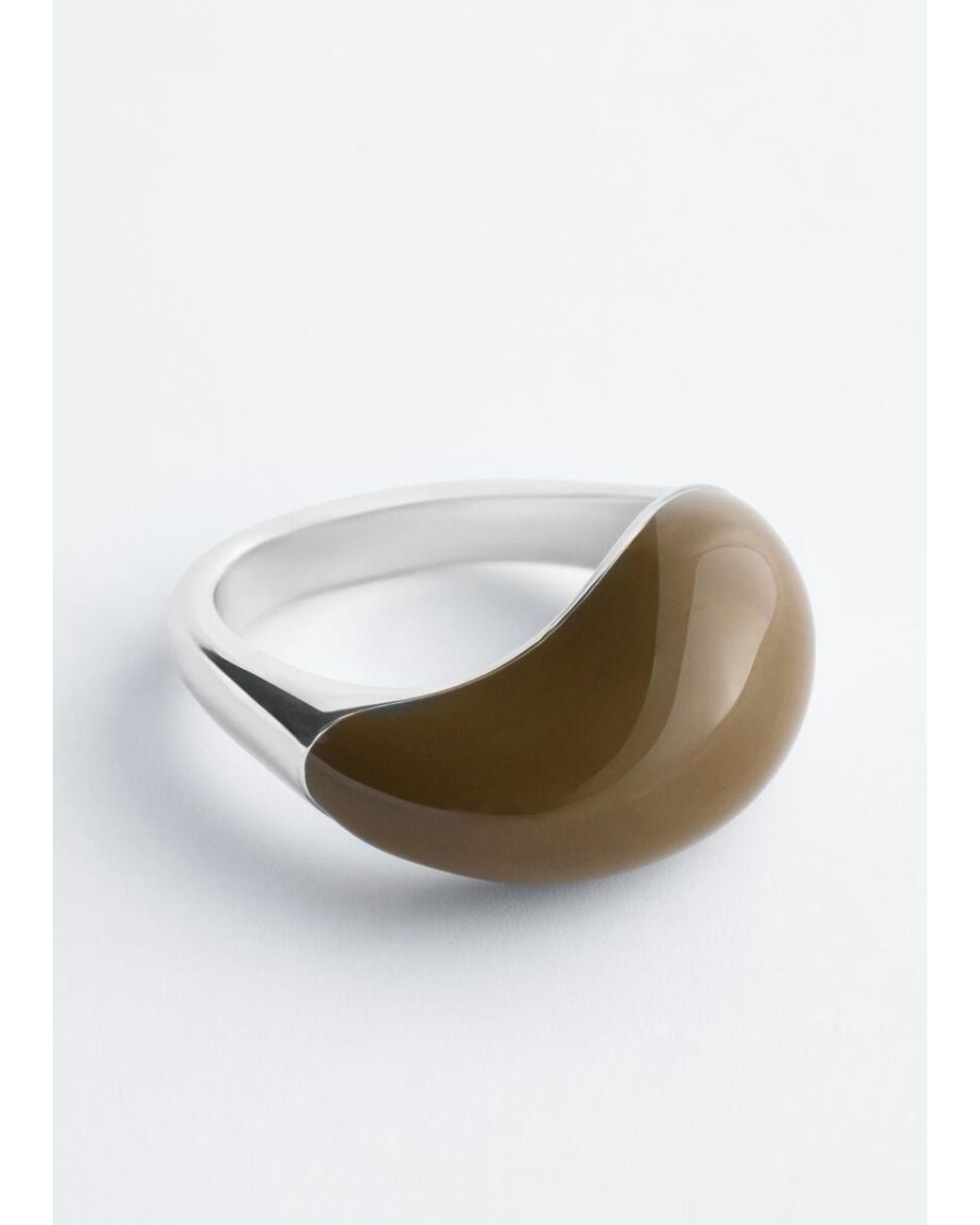 & Other Stories White Sculptural 2-Pack Ring Set