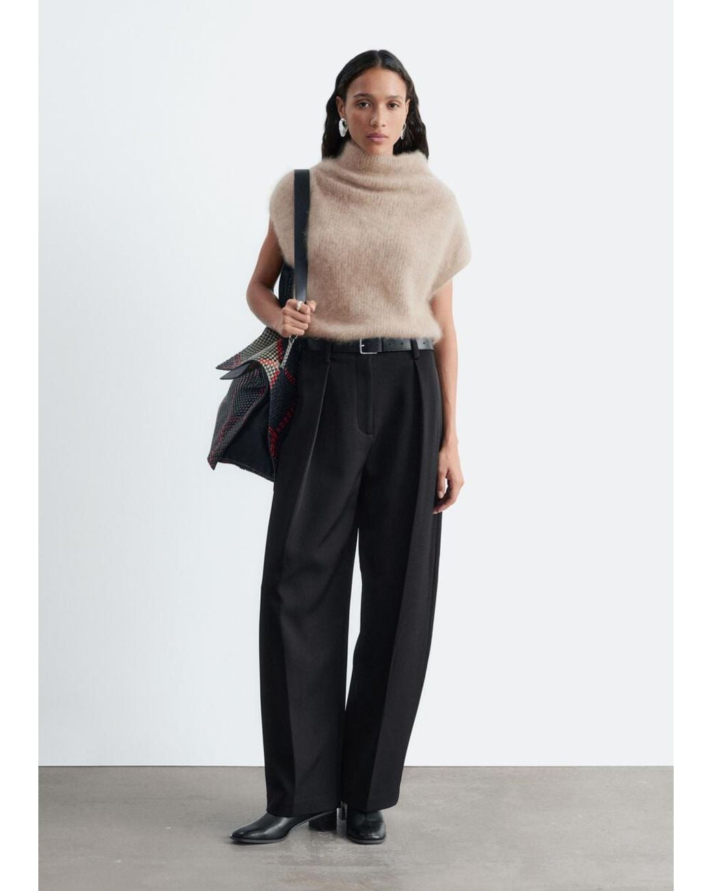 & Other Stories Black Nappa Sock Boots