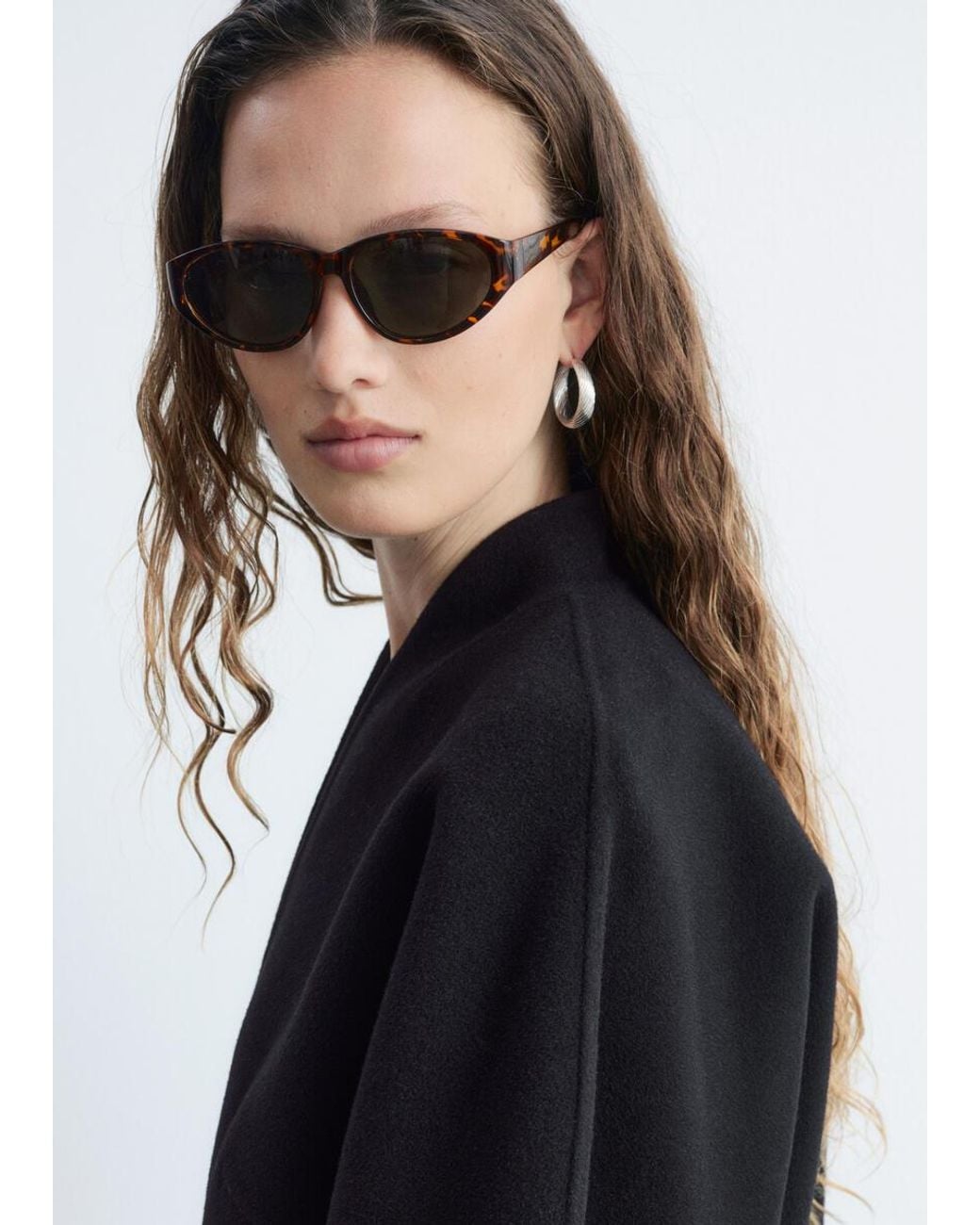 & Other Stories Black Wool Doublé Jacket