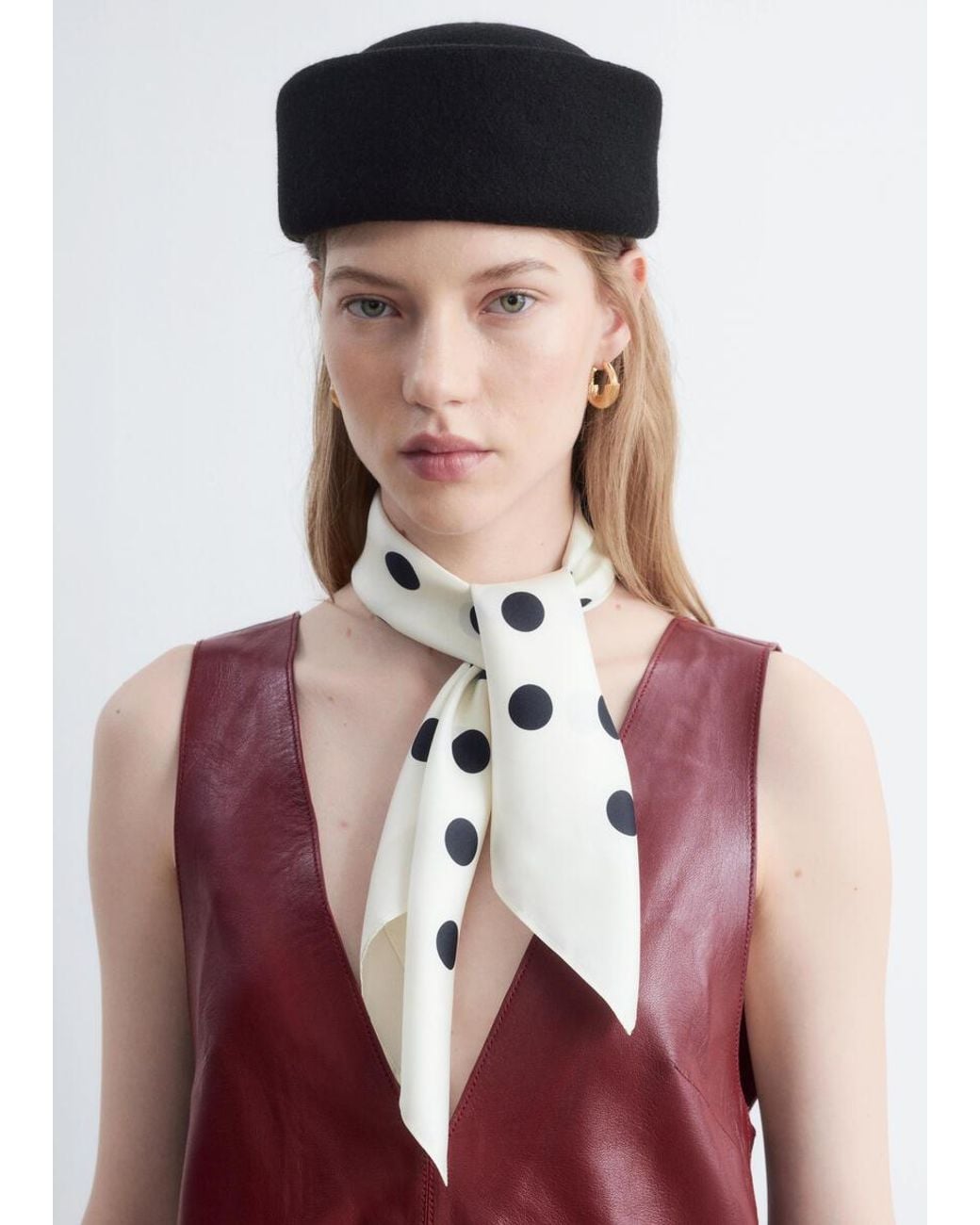 & Other Stories Pink Wide Brim Felt Hat