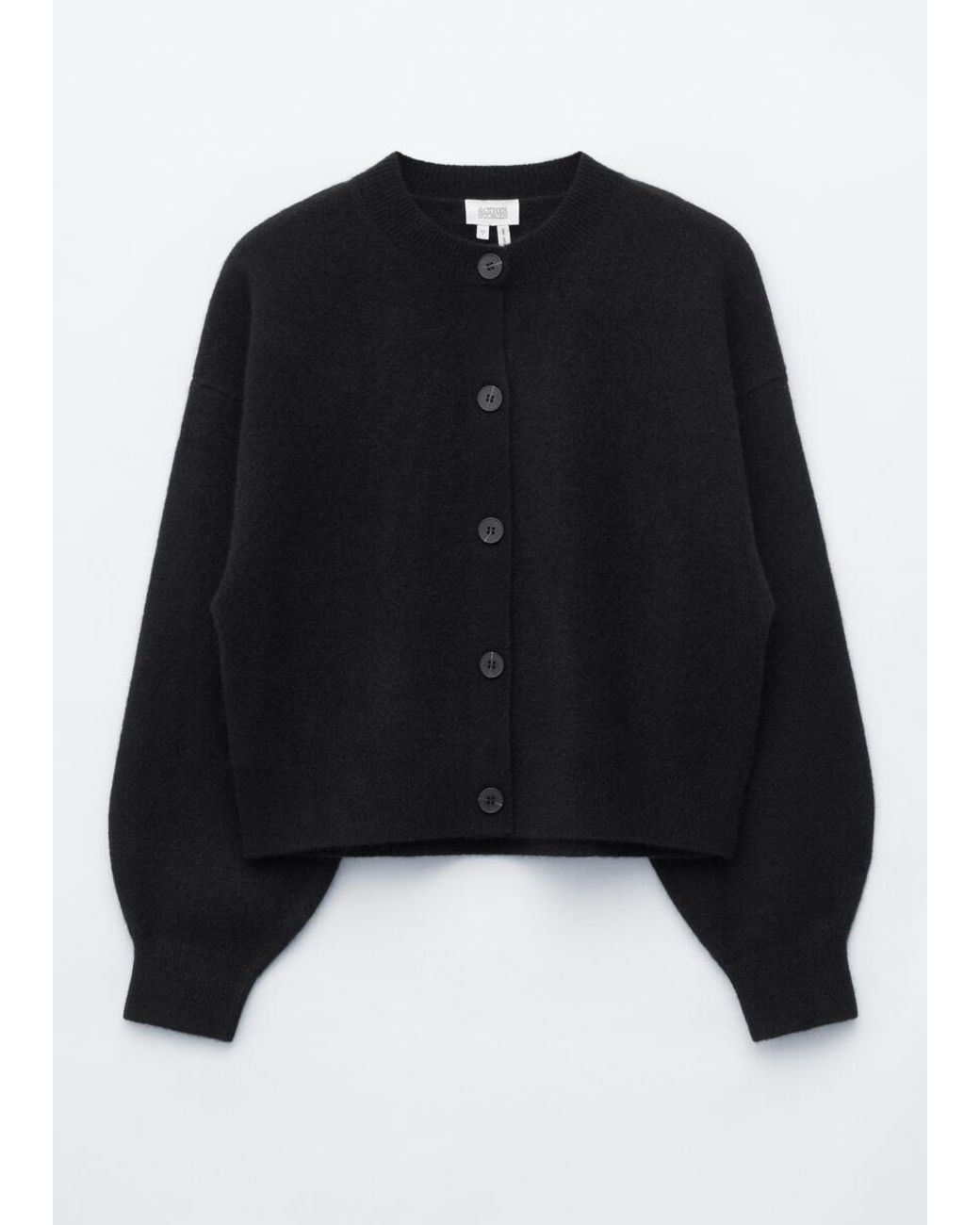 & Other Stories Black Boiled Merino Cardigan