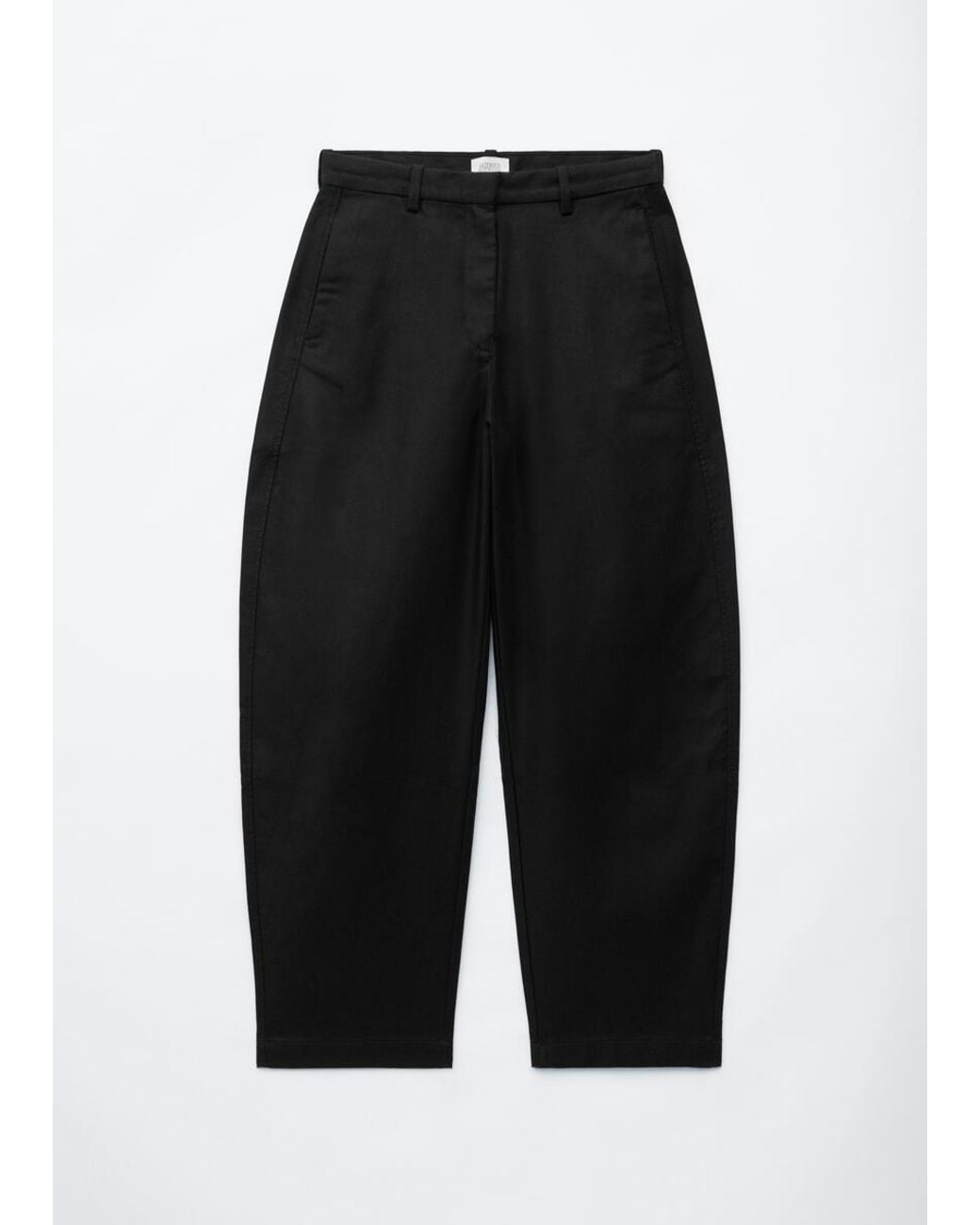 & Other Stories White Cotton Twill Barrel Leg Trousers
