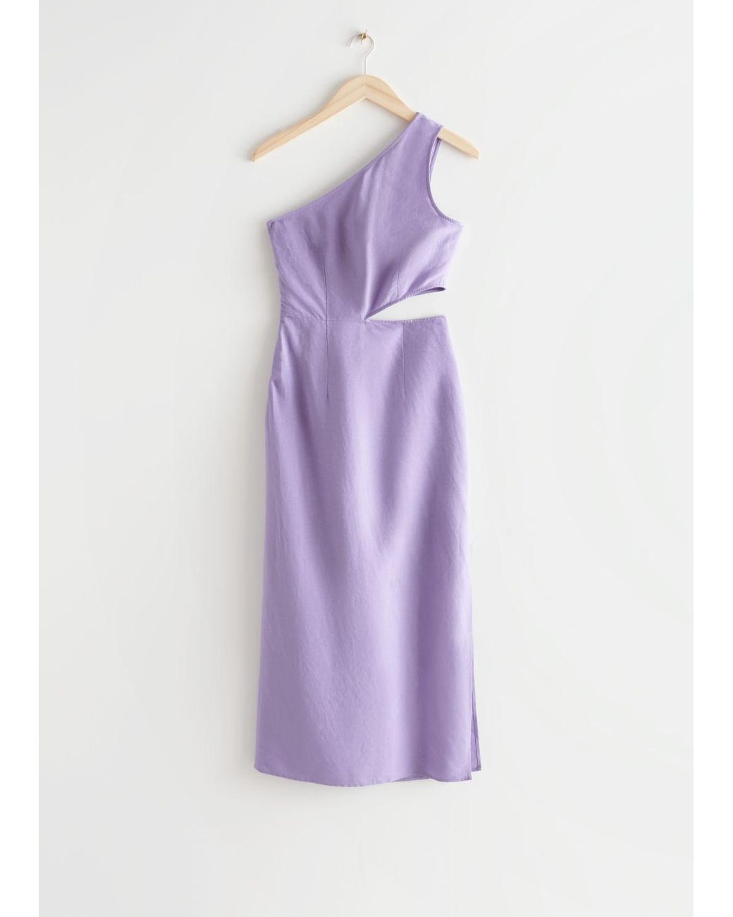 & Other Stories One-shoulder Midi Dress in Purple | Lyst