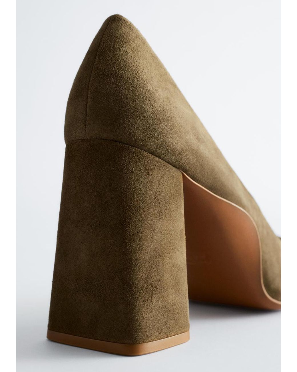 & Other Stories White Block-Heel Pumps