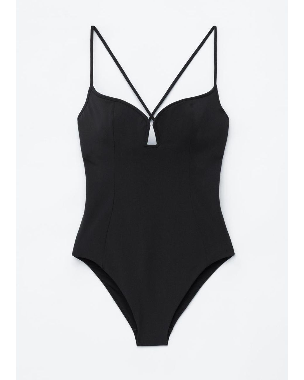 & Other Stories Black Triangle-Cut Swimsuit