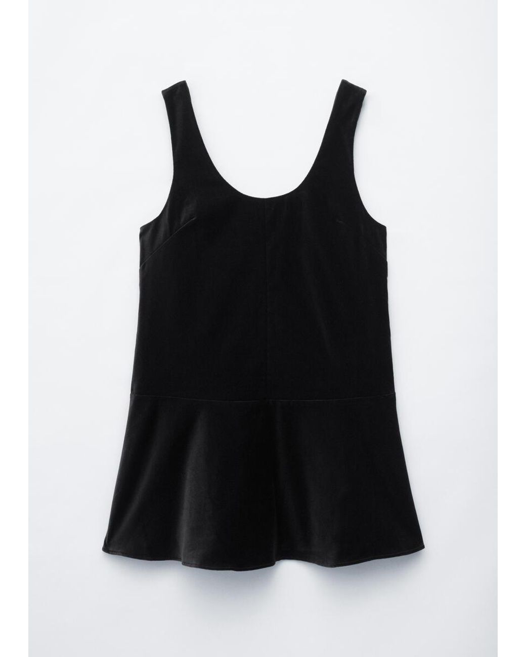 & Other Stories Black Velvet Mini Dress