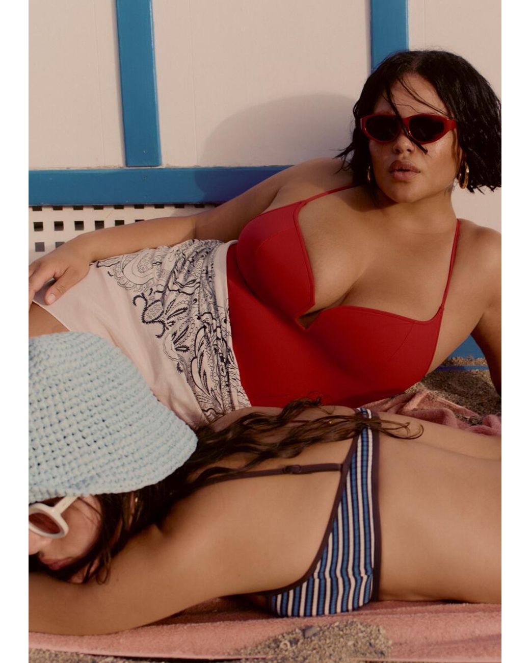 & Other Stories Red Triangle-Cut Swimsuit