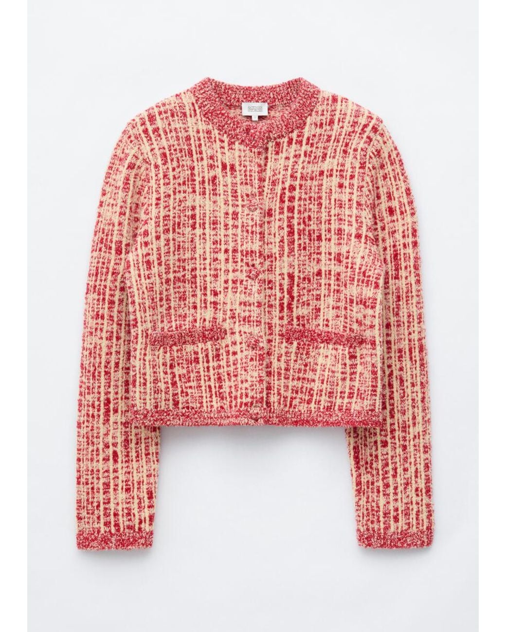 & Other Stories Red Wool-Cotton Cardigan
