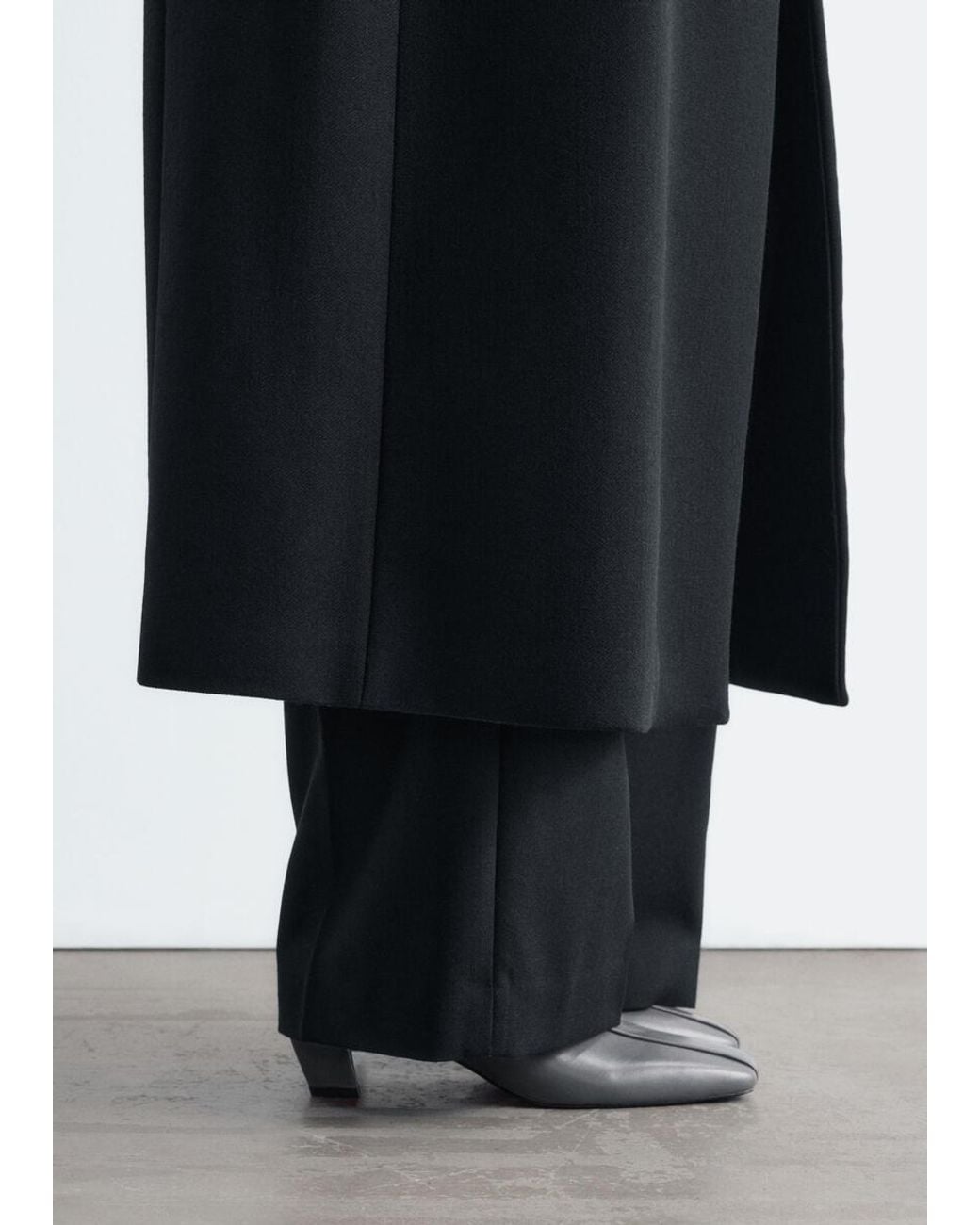 & Other Stories Black Kitten Heel Leather Ankle Boots