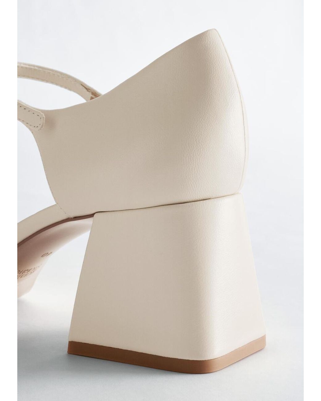 & Other Stories Black Block Heel Leather Pump