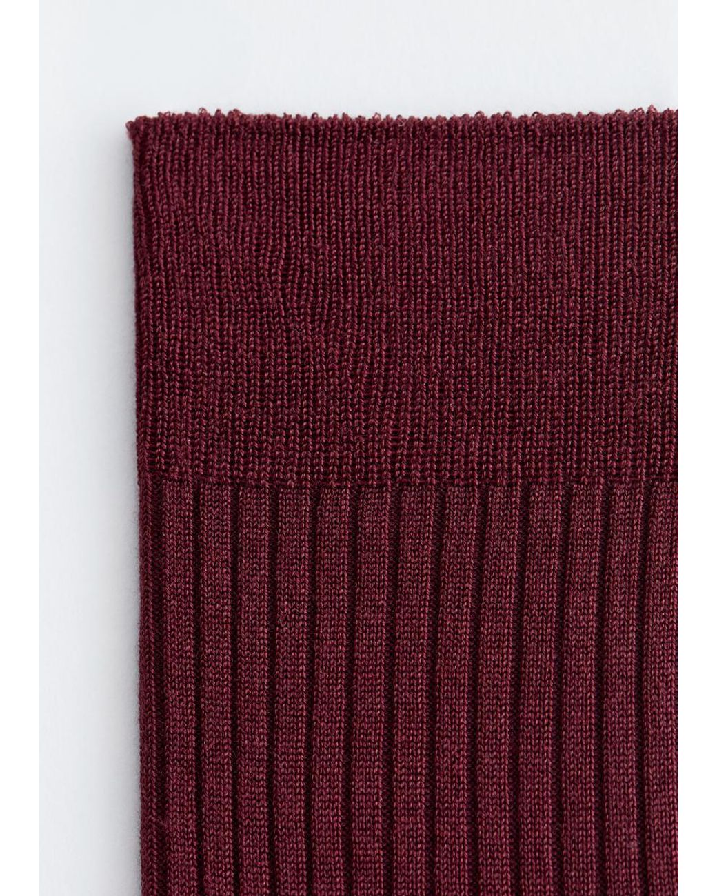& Other Stories Red Ribbed Silk Socks