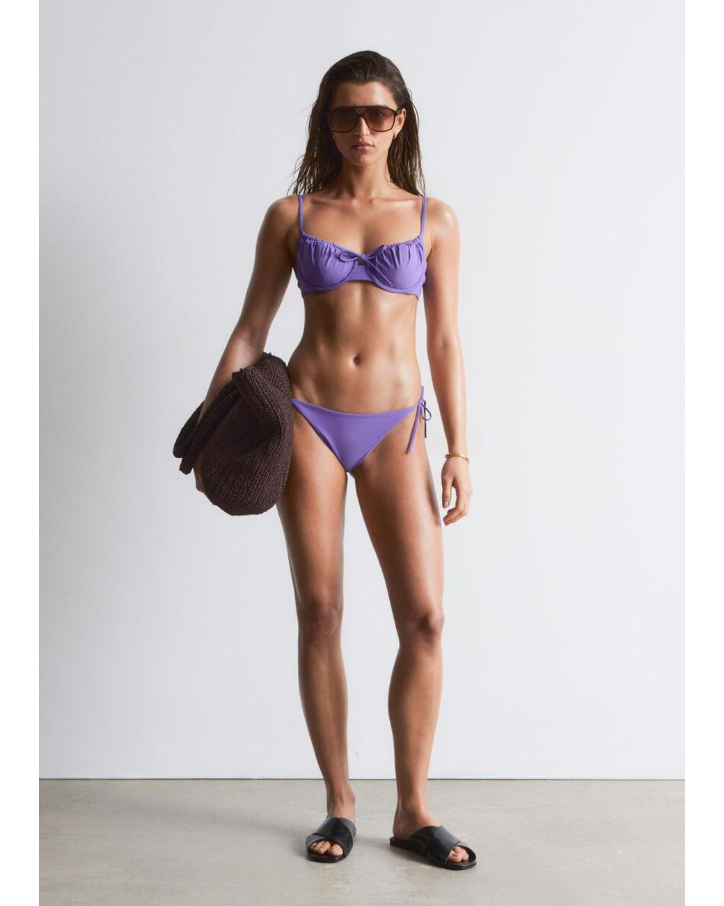 & Other Stories Purple Tie-Side Bikini Briefs