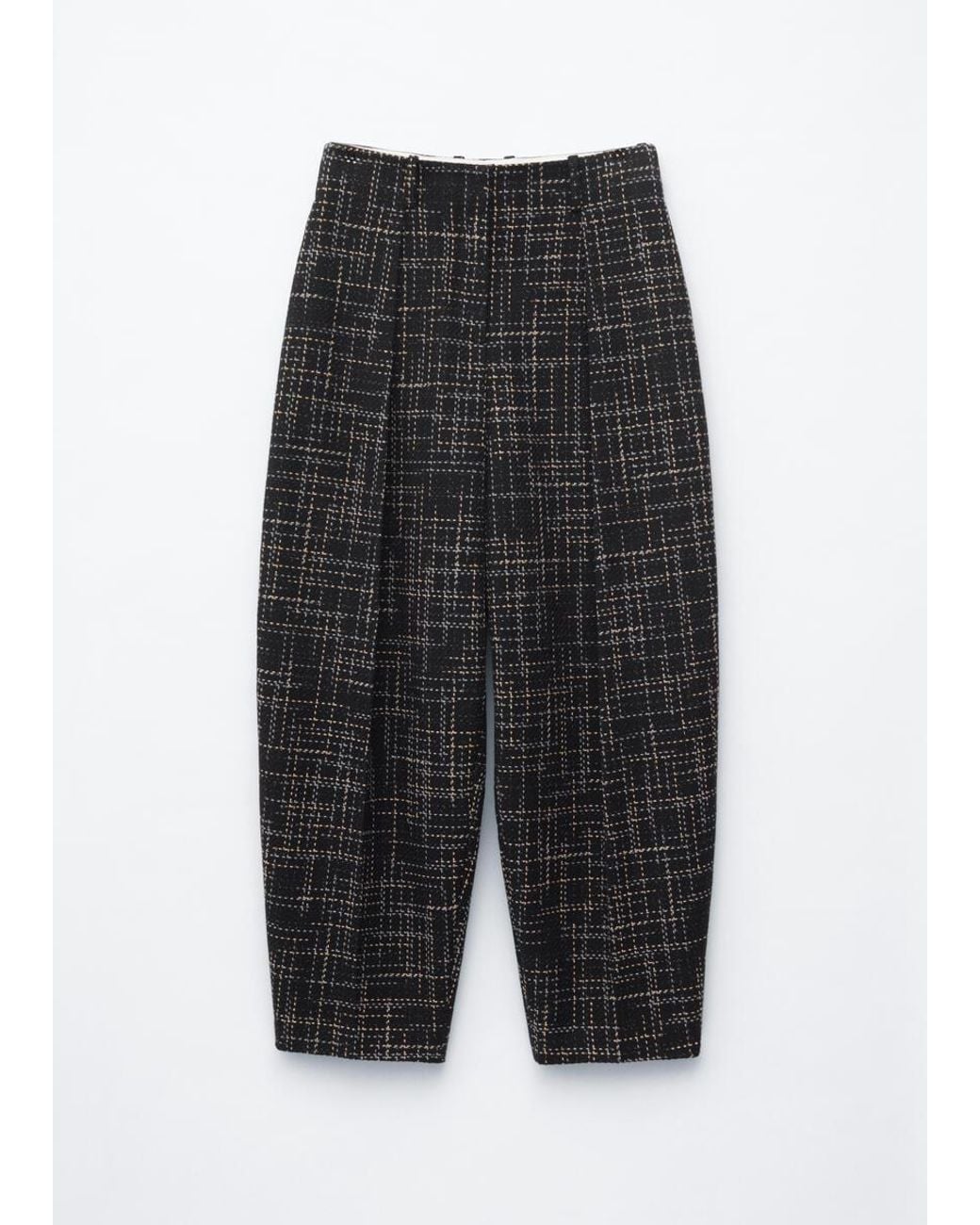& Other Stories White Tweed Volume Trousersf