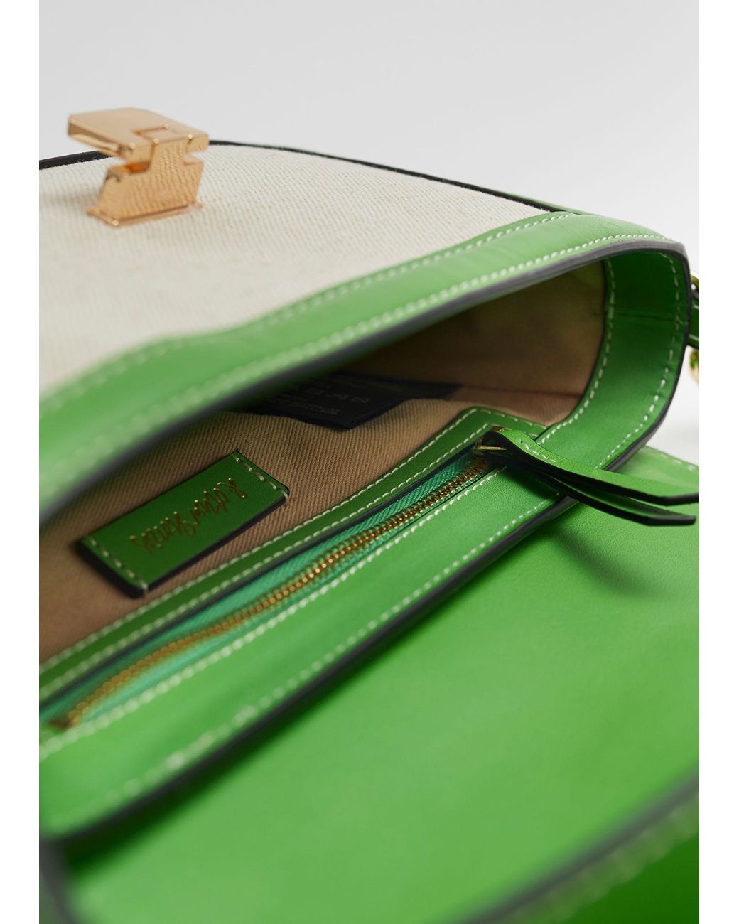 Leather crossbody bag & Other Stories Green in Leather - 17753993