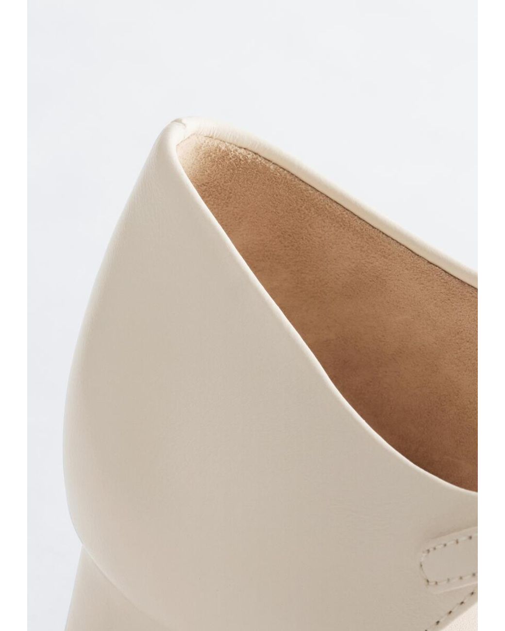 & Other Stories Black Block Heel Leather Pump