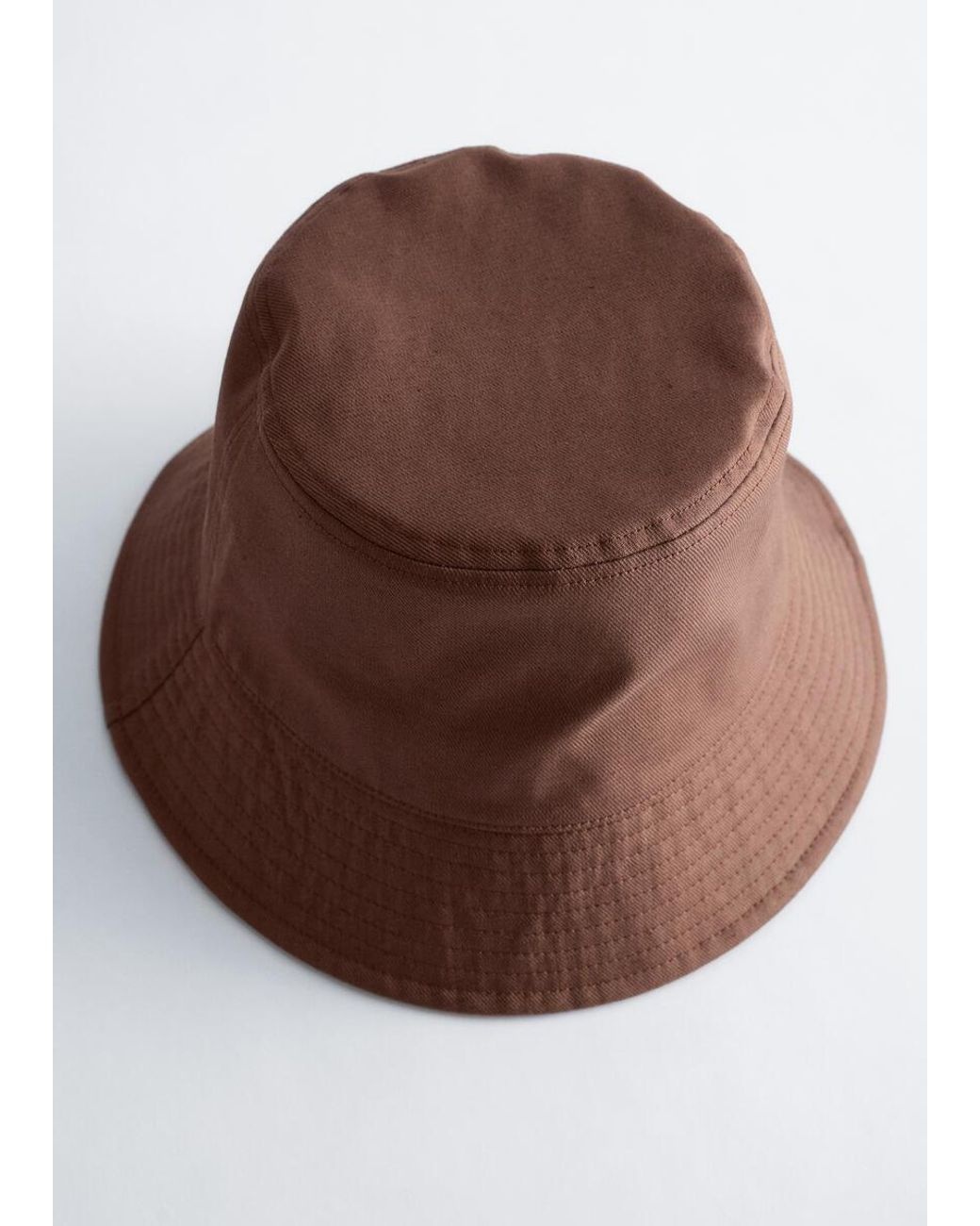 & Other Stories Brown Cotton-Linen Bucket Hat