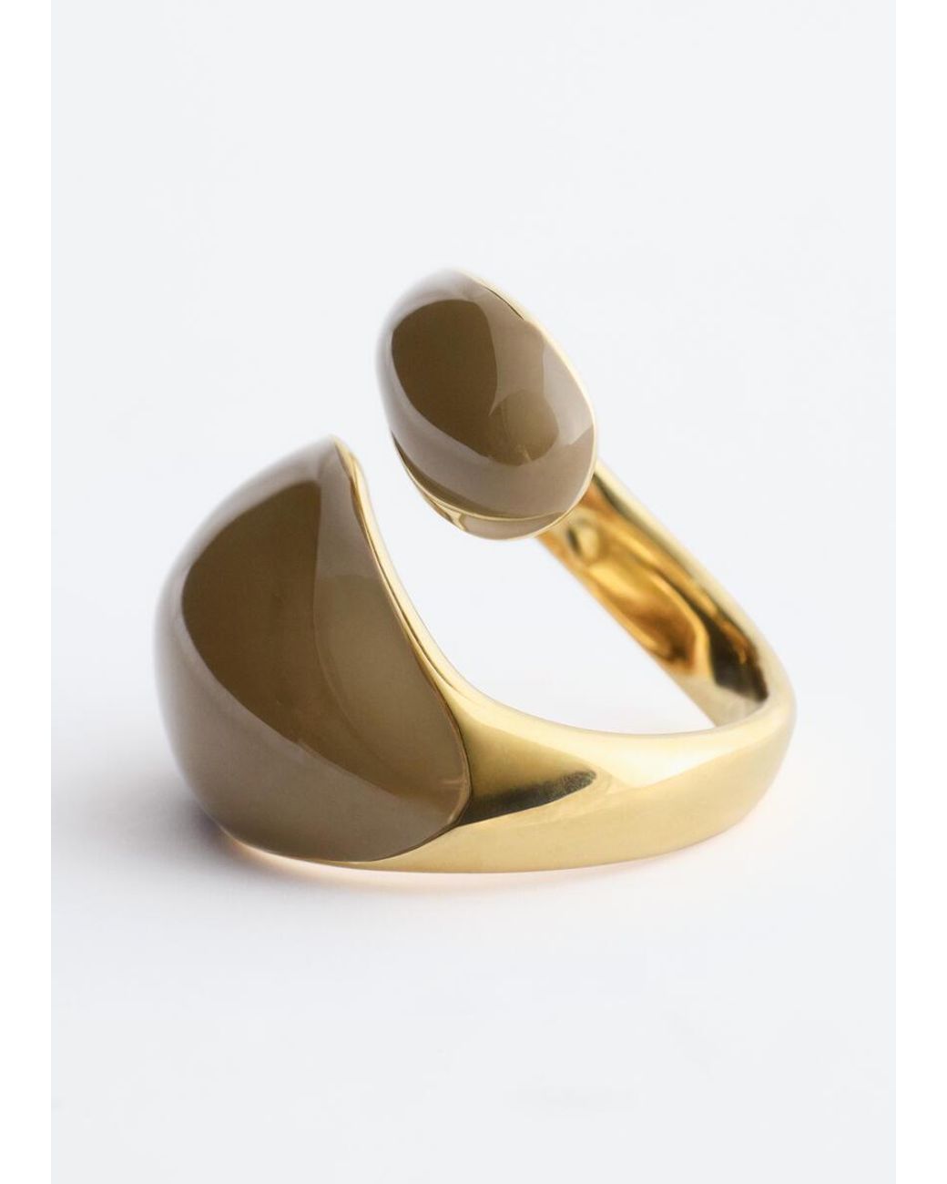 & Other Stories Red Double-Twist Sculptural Ring