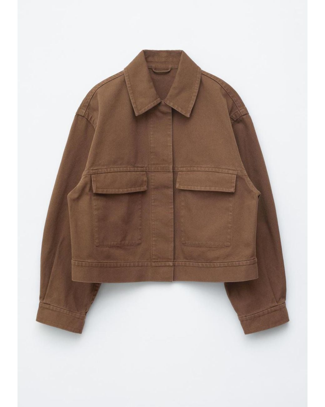 & Other Stories Brown Cotton Utility Jacket