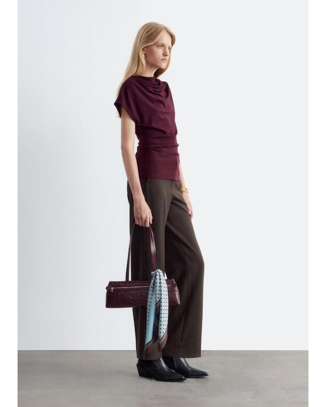& Other Stories Brown Straight Press-Crease Trousers