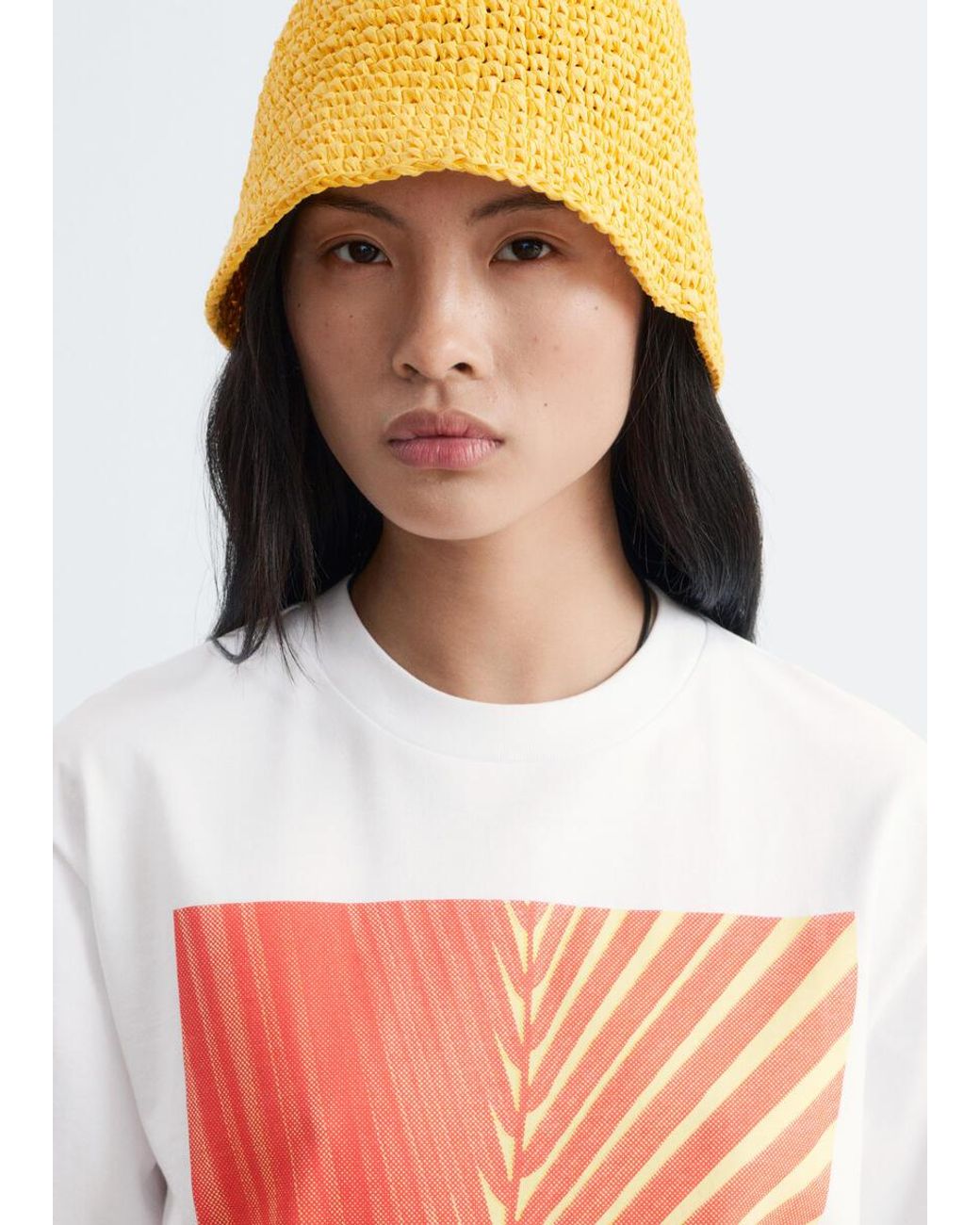 & Other Stories Black Woven Straw Hat