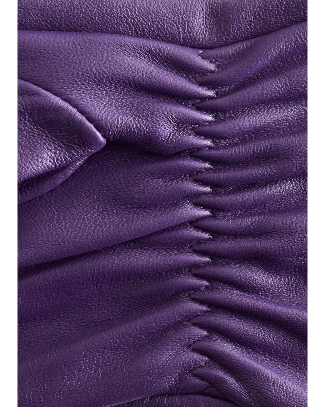 & Other Stories Purple Long Leather Gloves