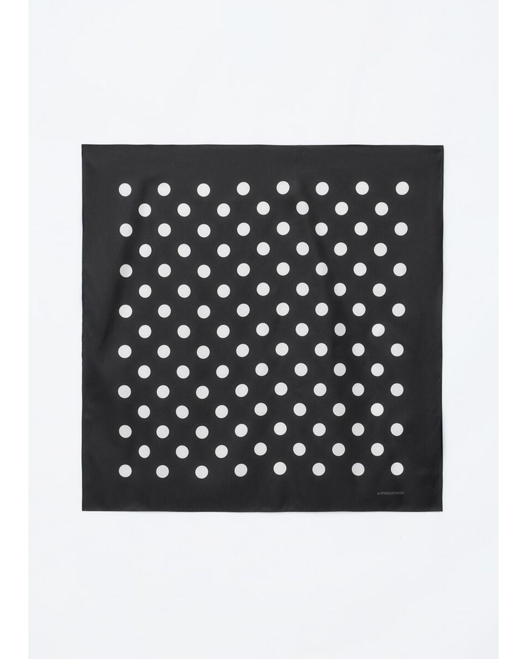 & Other Stories Black Polkadot Print Scarf