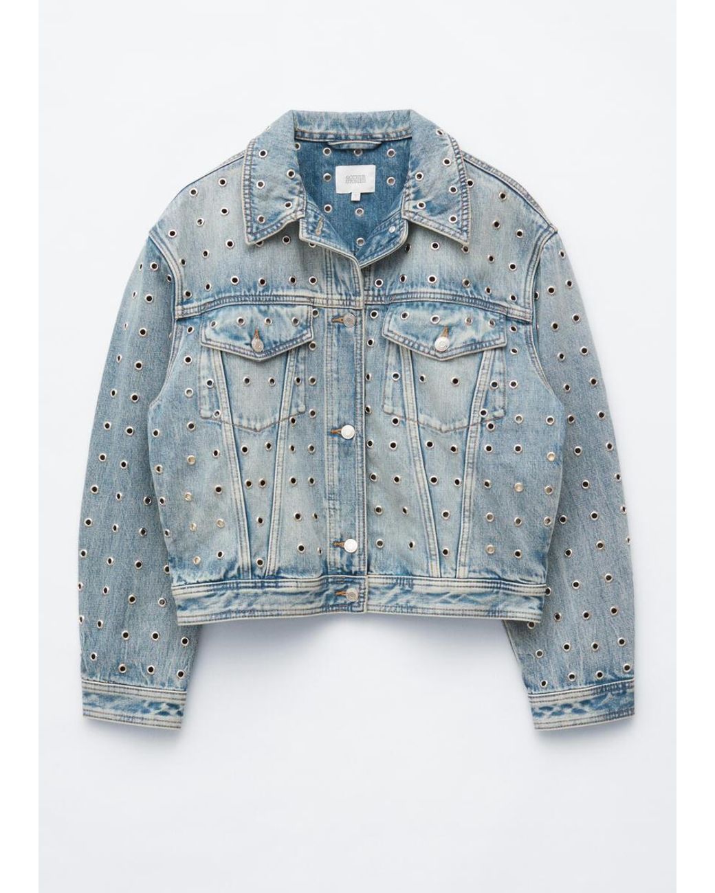 & Other Stories Blue Eyelet Denim Jacket