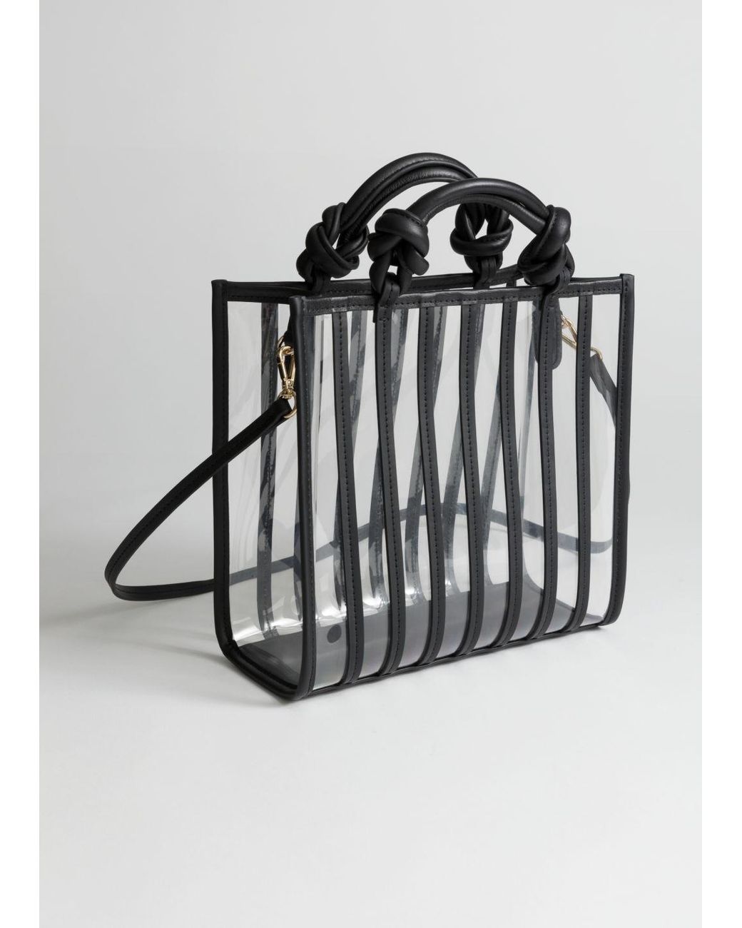 & other stories Leather Clear Tote Bag - ハンドバッグ & other stories Leather Clear Tote Bag - ハンドバッグ