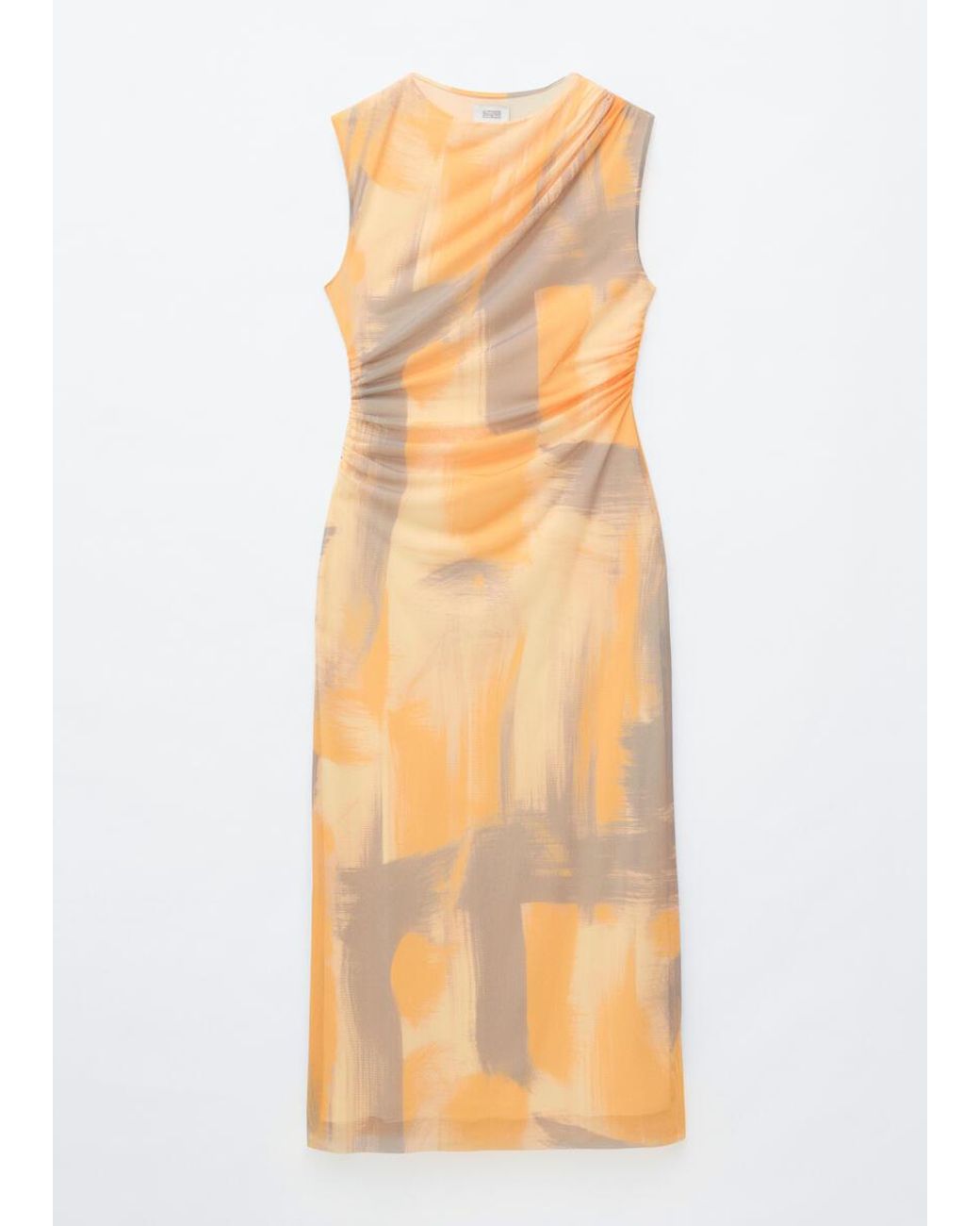 & Other Stories White Sleeveless Draped Dress