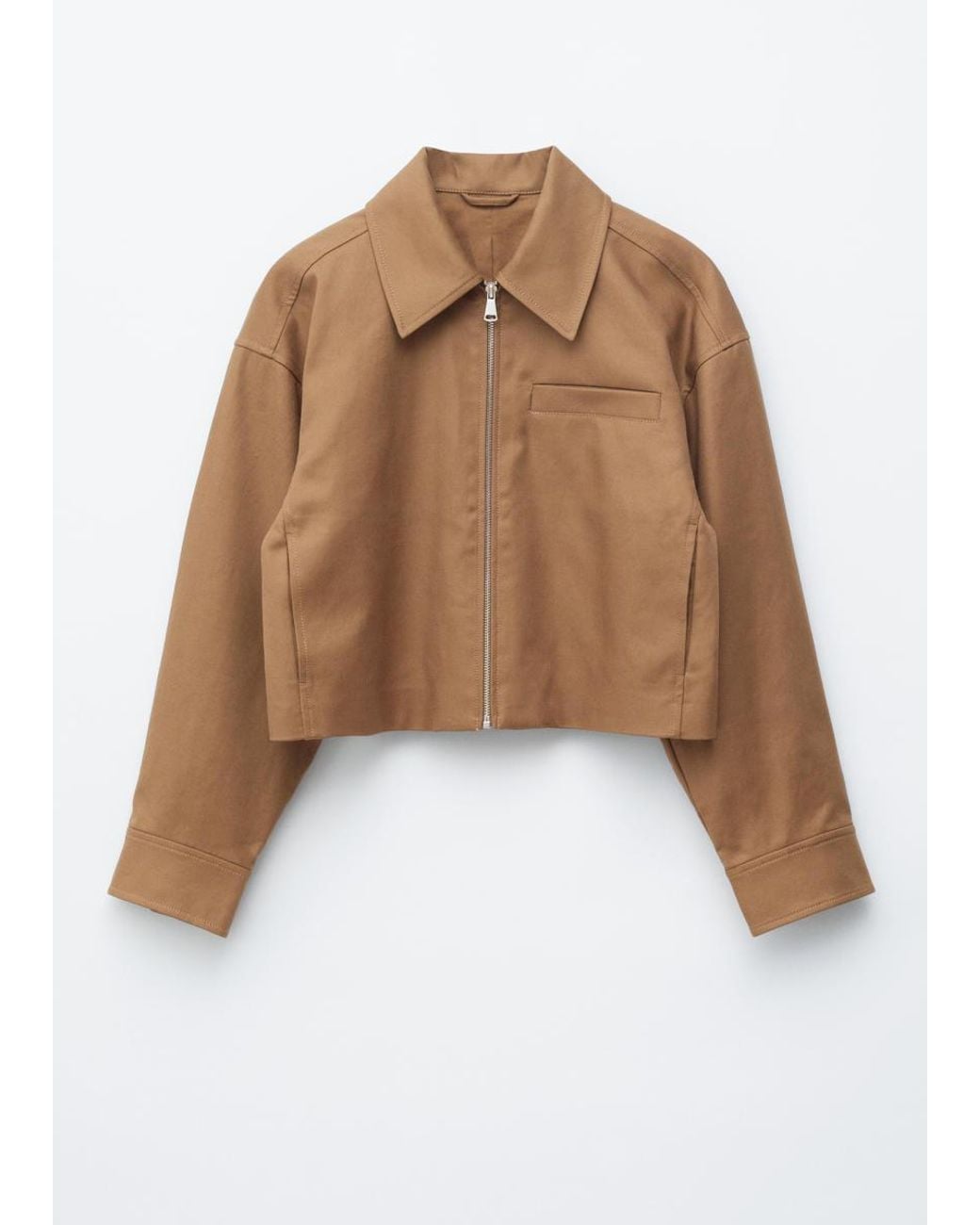 & Other Stories White Short Twill Jacket