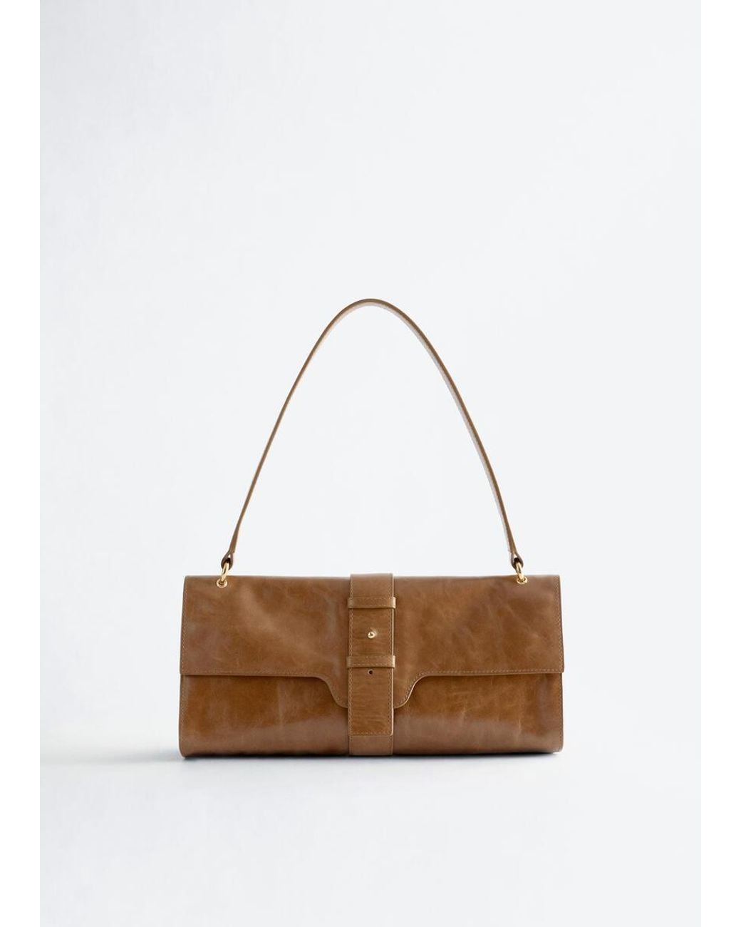 & Other Stories White Leather Shoulder Bag