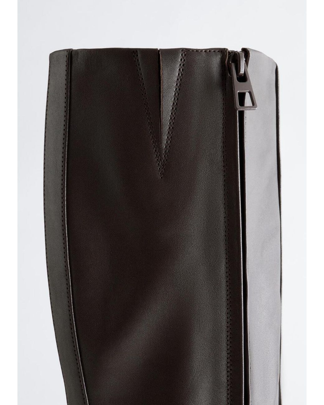 & Other Stories Brown Knee-High Leather Boots