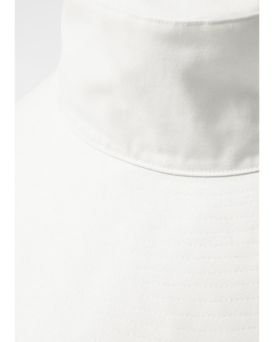 & Other Stories White Wide-Brim Cotton Sun Hat