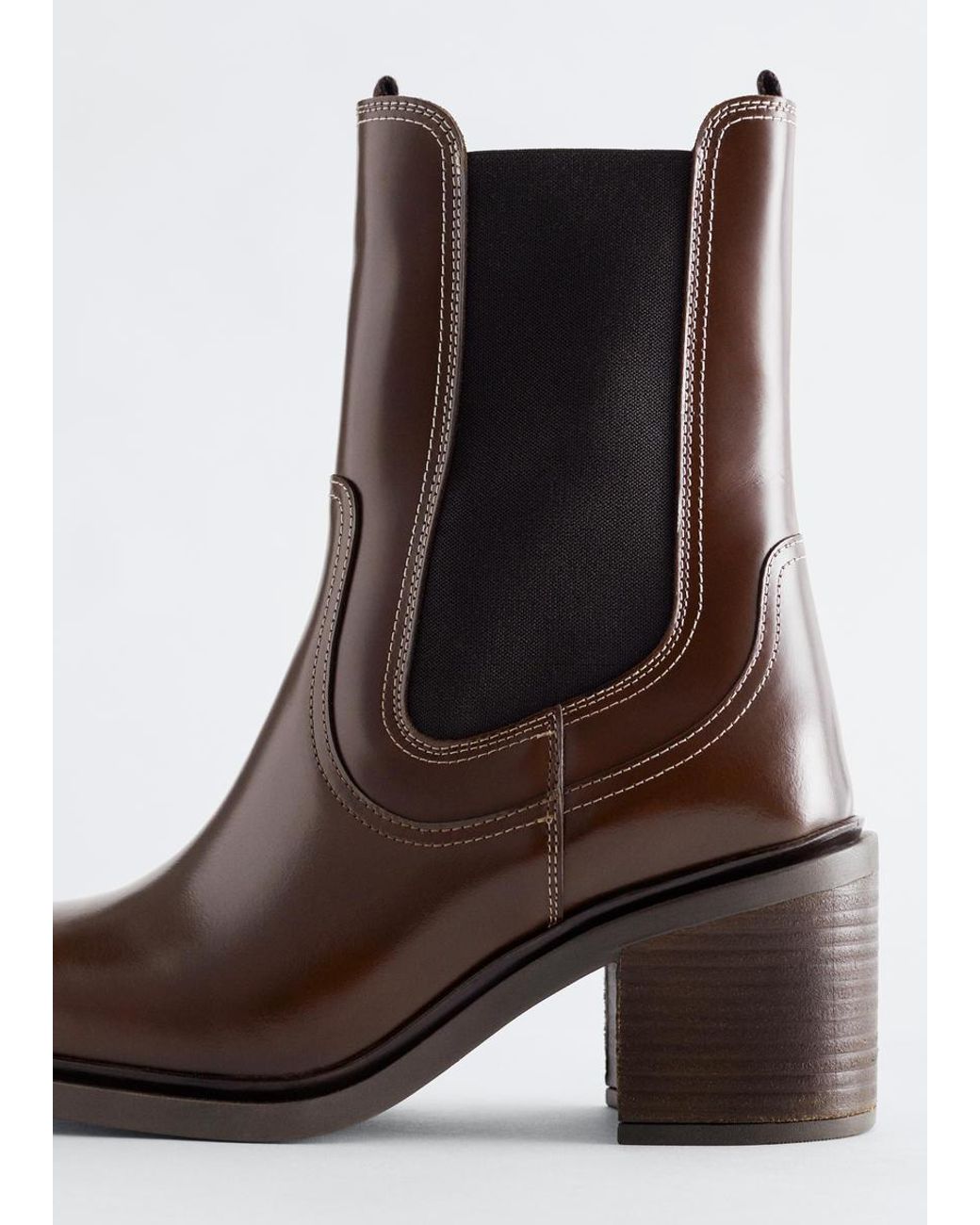 & Other Stories Red Heeled Leather Chelsea Boots