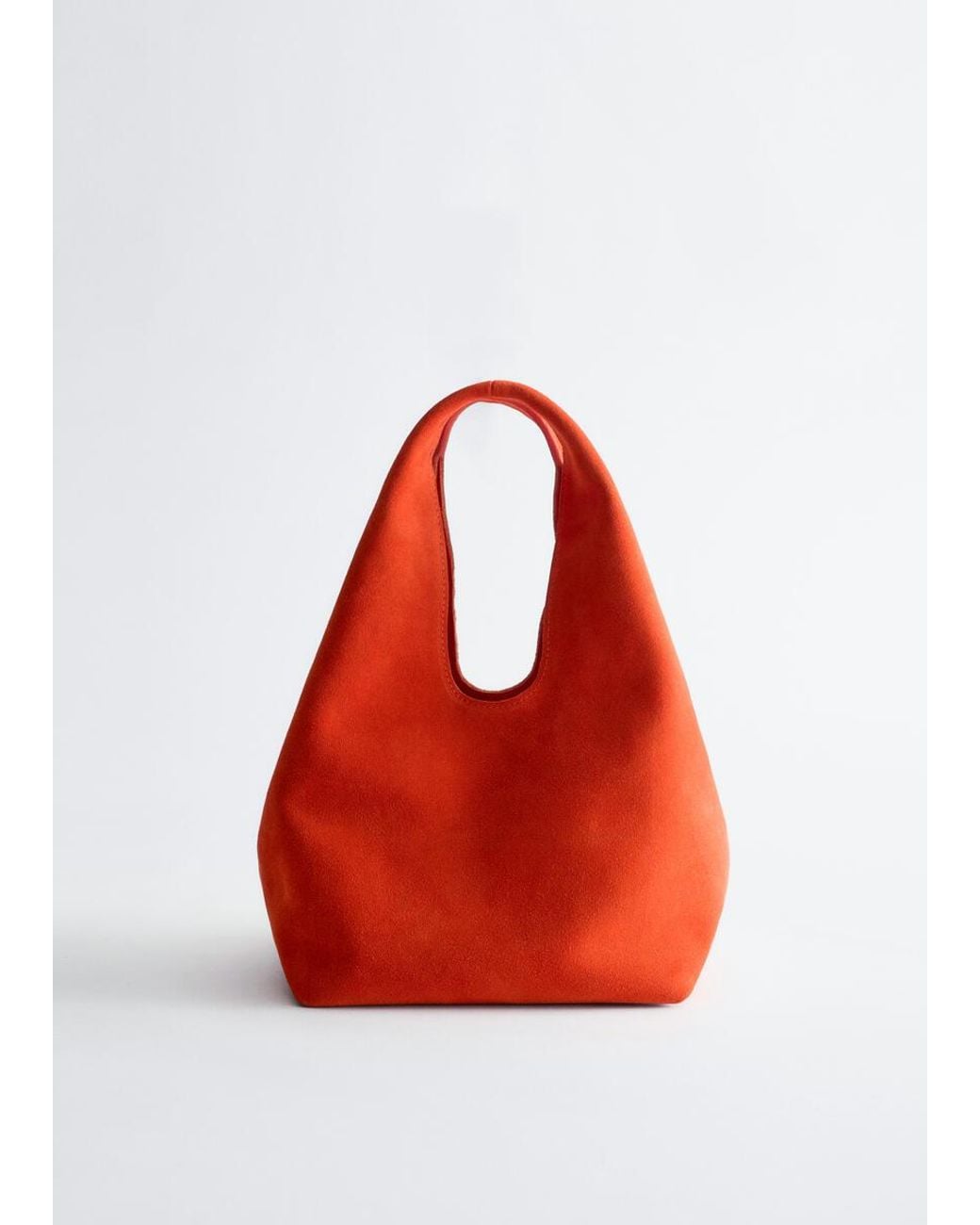 & Other Stories White Split Suede Mini Tote