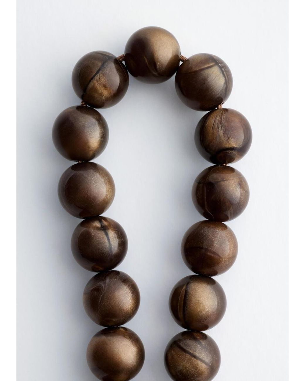 & Other Stories Metallic Short Bead Necklace