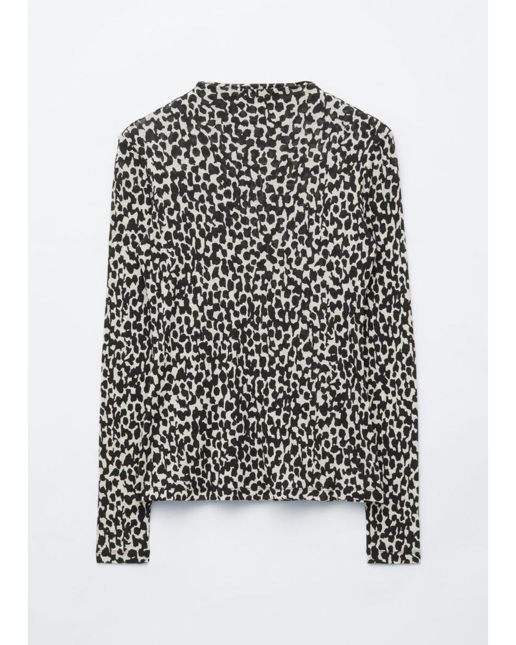 & Other Stories Black Wool Mock-Neck Top