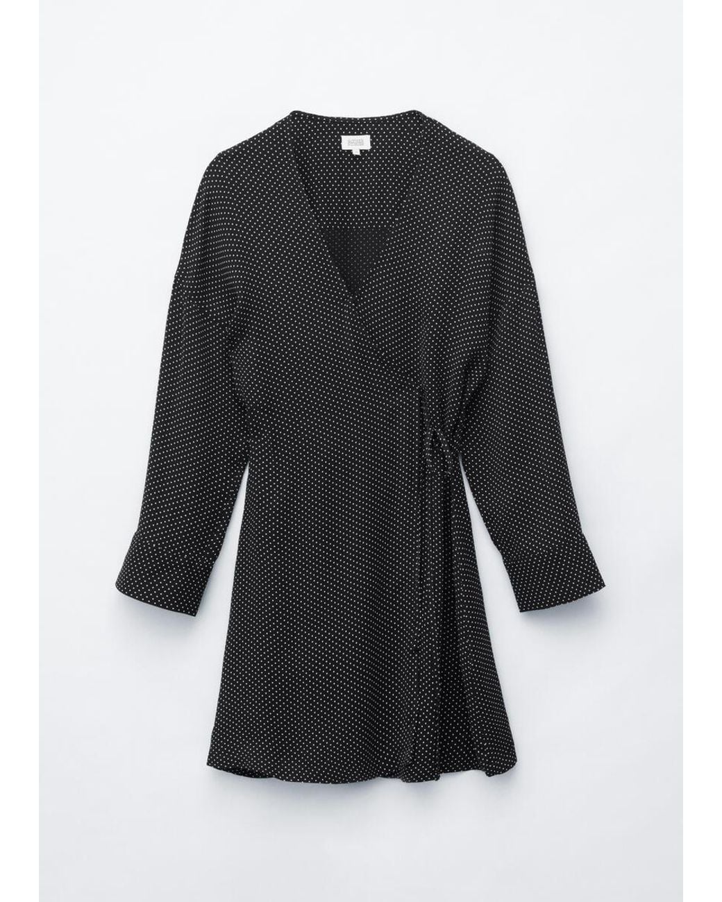 & Other Stories Black Wrap Mini Dress