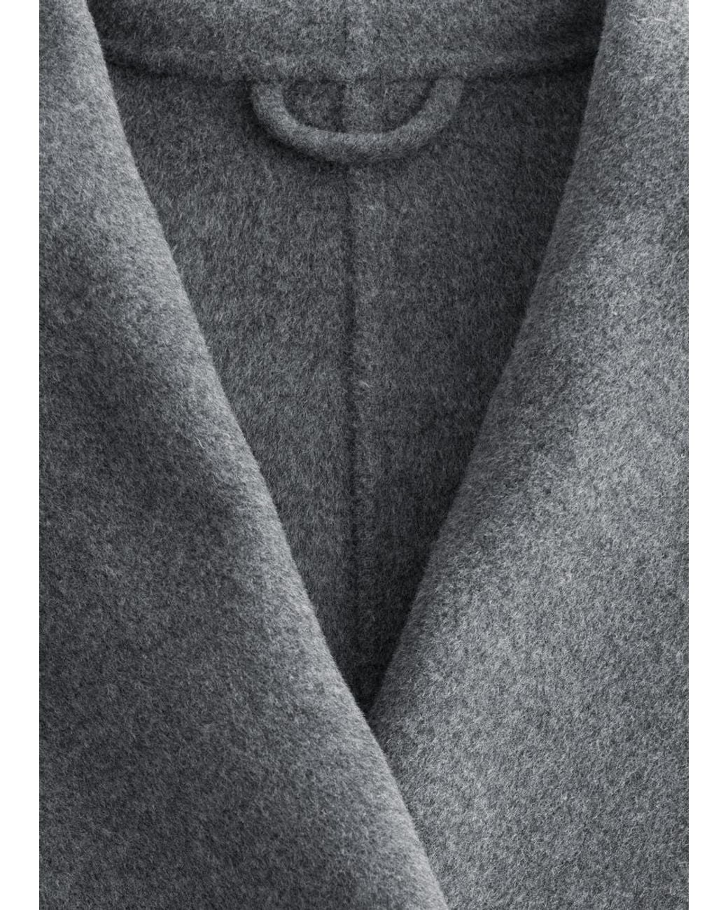 & Other Stories Gray Shawl-Collar Wool Maxi Coat
