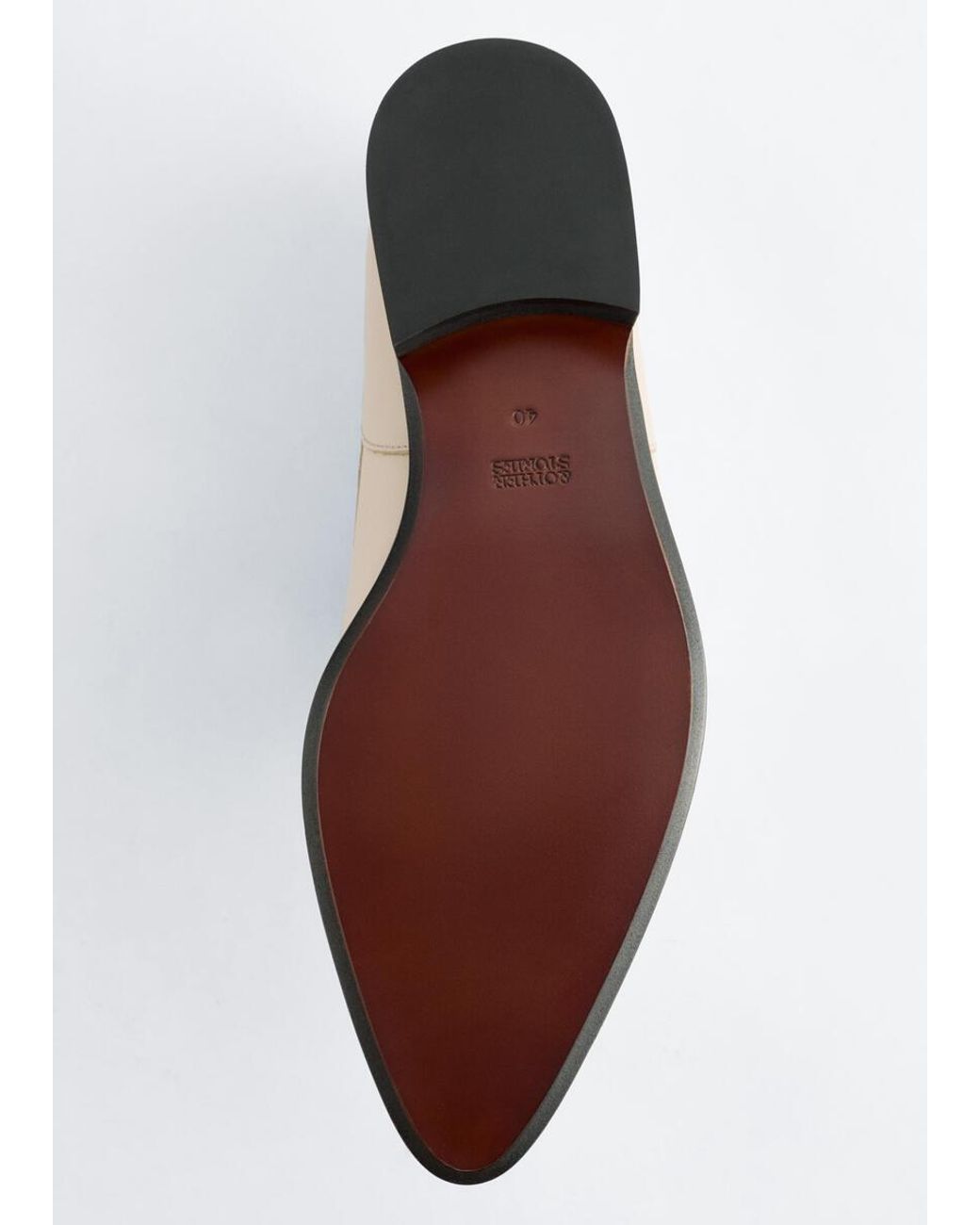 & Other Stories White Leather Derby Shoes