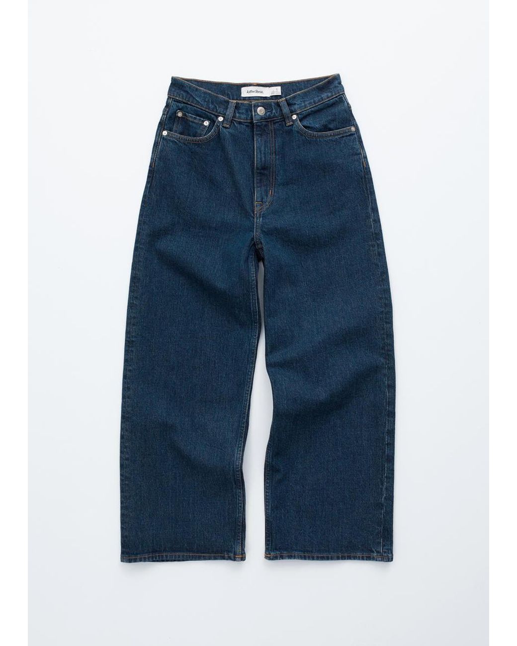 & Other Stories Blue Cropped Wide-Leg Jeans