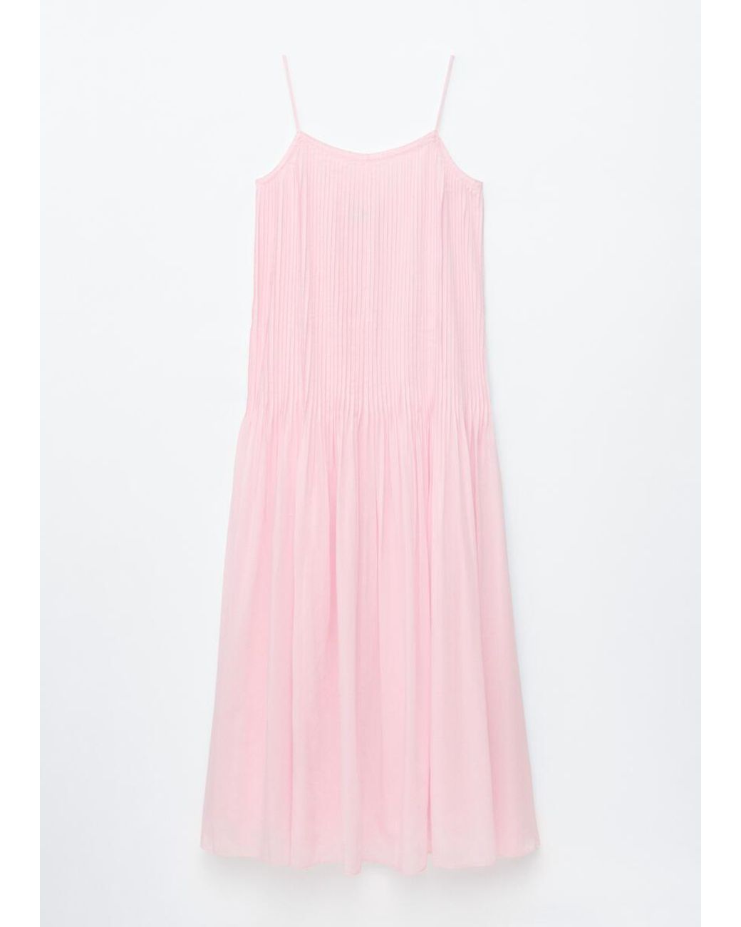 & Other Stories Pink Pleated Bodice Maxi Dress