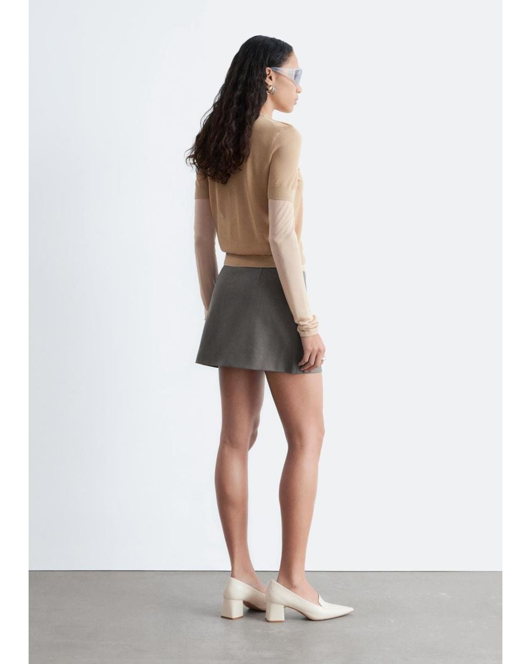 & Other Stories White A-Line Mini Skirt