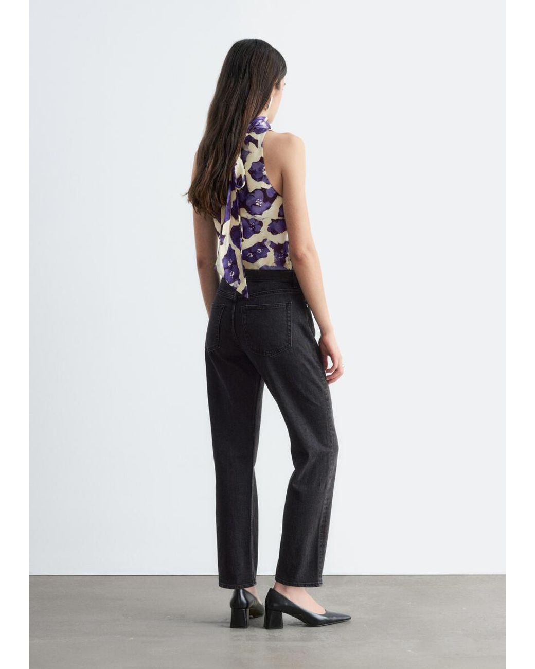 & Other Stories White Cropped Slim-Leg Jeans