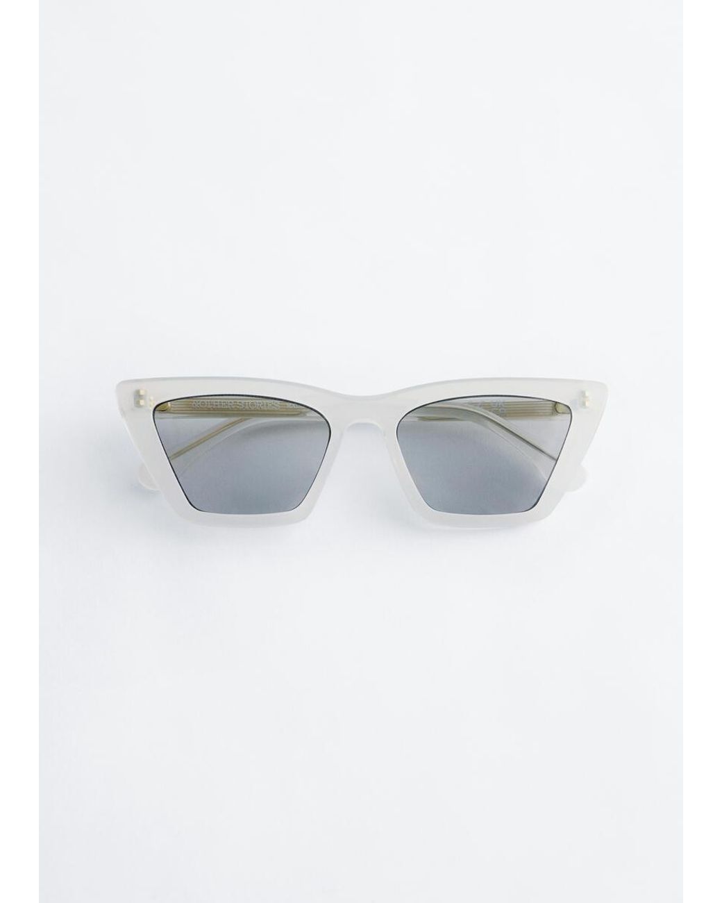 & Other Stories White Angular Cat Eye Sunglasses