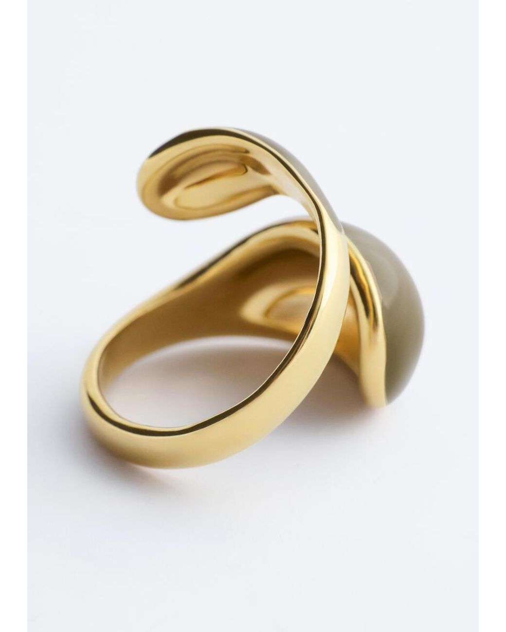 & Other Stories Red Double-Twist Sculptural Ring