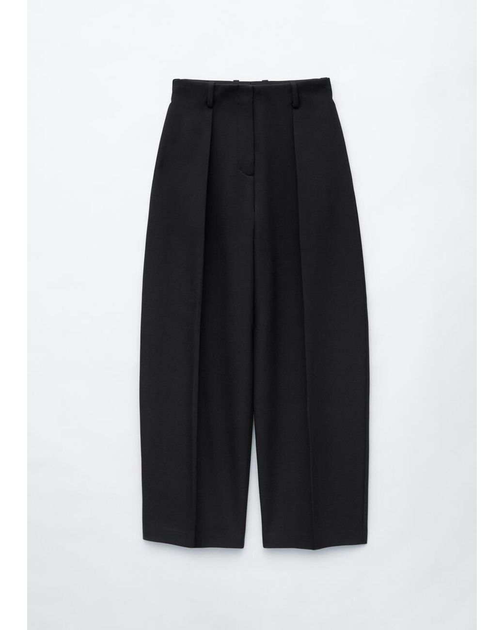 & Other Stories White Sculptural Pleat Trousers